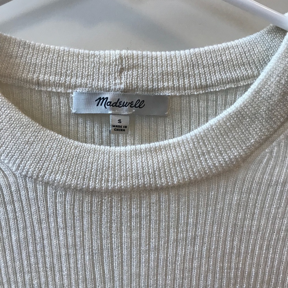 Madewell Short Sleeve Cream Sweater!!